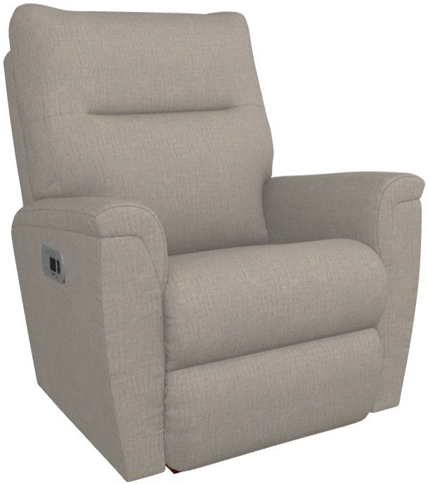 La-Z-Boy® Norton Pebble Power Rocking Recliner with Headrest-0