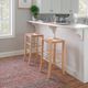 Linon Venezia 2-Piece Natural Rush Seat Backless Bar Stool Set-1