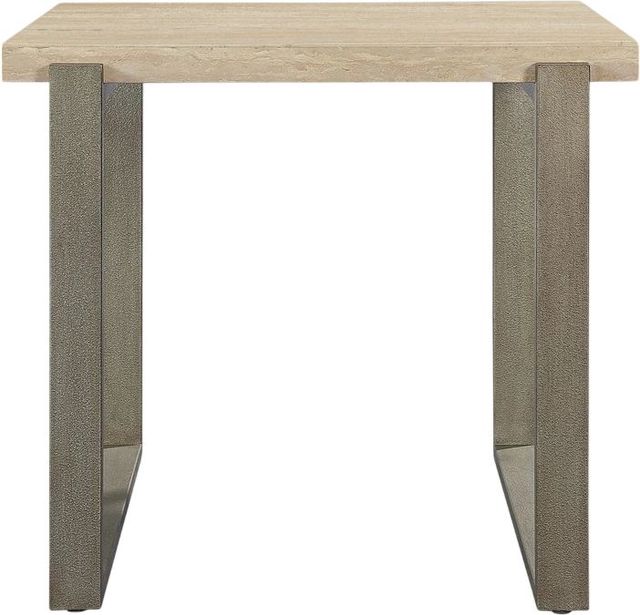 Modus Furniture Ariela Natural End Table with Bronze Base-2