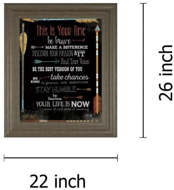 Classy Living Marla Rae This Is Your Time 22" Wall Art-2