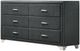 Coaster® Melody Grey 6-Drawer Upholstered Dresser-0