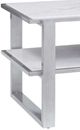 Bassett Mirror Hessle White End Table with Silver Base-2