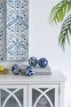 A & B Home Aline 4-Piece Blue/White Decorative Spheres Set-5