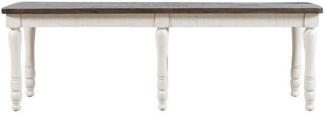Jofran Inc. Madison County Brown/Vintage White Dining Bench with Knockdown-2