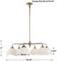 Uttermost® Biddeford Matte Gold/Matte White 6-Light Pendant-2