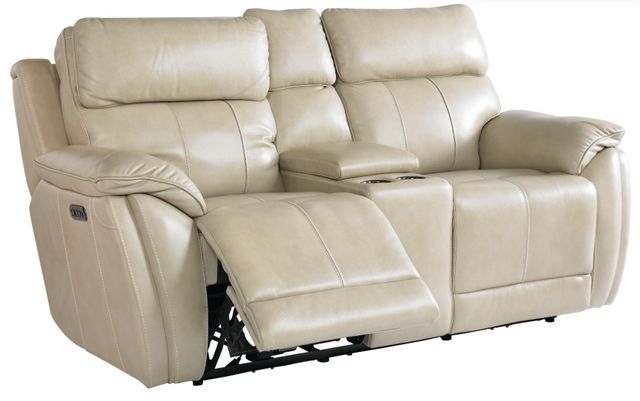 Bassett® Furniture Club Level Levitate Diamond Power Reclining Loveseat with Console-0