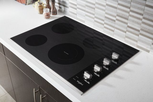 Whirlpool® 30" Stainless Steel Electric Cooktop-4