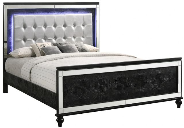 New Classic® Home Furnishings Valentino Black Full Panel Bed-0