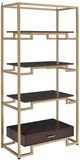 ACME Furniture Yumia Clear/Gold Bookshelf-0