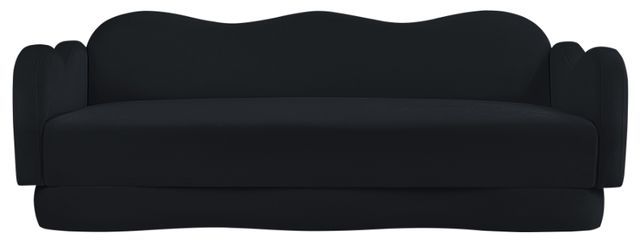 Meridian Furniture Bloom Black Velvet Upholstered Sofa-1