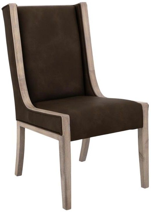 International Furniture Direct Balam Brown/Stained White Side Chair-0