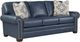 Craftmaster® Customizable CM Leather Pleated Rolled Arm Sofa with Pillows-0