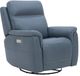 Flexsteel® Sawyer Marine Leather Power Swivel Glider Recliner with Power Headrest and Lumbar-0
