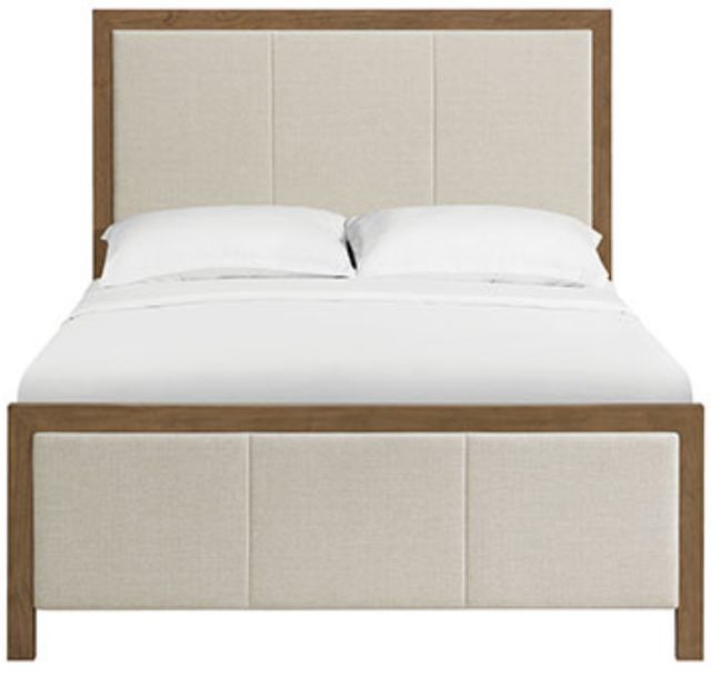 Whittier Wood® Furniture Bailey Nutmeg Queen Upholstered Panel Bed-2