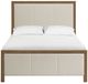 Whittier Wood® Furniture Bailey Nutmeg Queen Upholstered Panel Bed-2