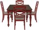 Powell® Trimble 5-Piece Beige/Red Dining Set-4