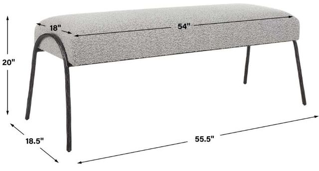 Uttermost® Jacobsen Black/Gray Bench-2