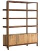 Four Hands Reza Wide Smoked Honey Bookcase-0