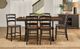A-America® Stormy Ridge Chicory Gathering Height Trestle Table with Slate Black Base-1