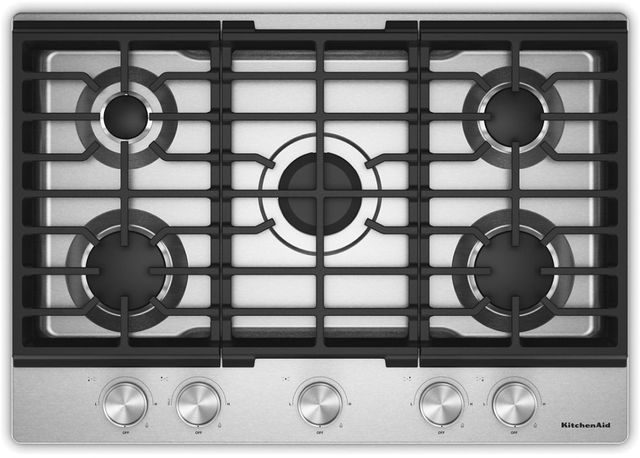KitchenAid® 30" Stainless Steel Gas Cooktop-0