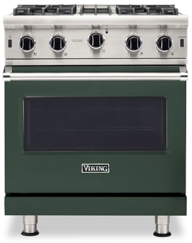 Viking® 5 Series 30" Blackforest Green Pro Style Liquid Propane Range-0