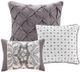 Olliix by Madison Park Vienna 6 Piece Grey Full/Queen Printed Duvet Cover Set-1