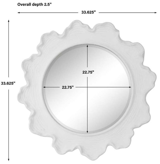 Uttermost® Sea Coral White Round Mirror-2