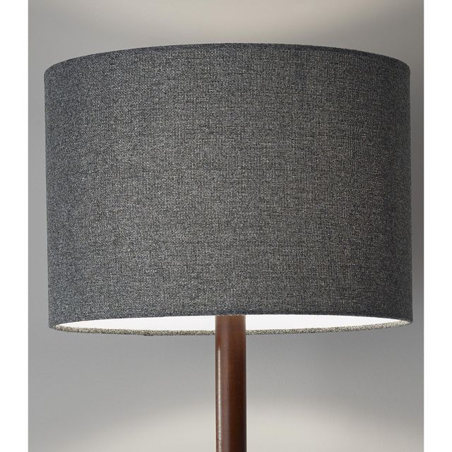 Adesso® Ellis Walnut Rubber Wood Floor Lamp-2