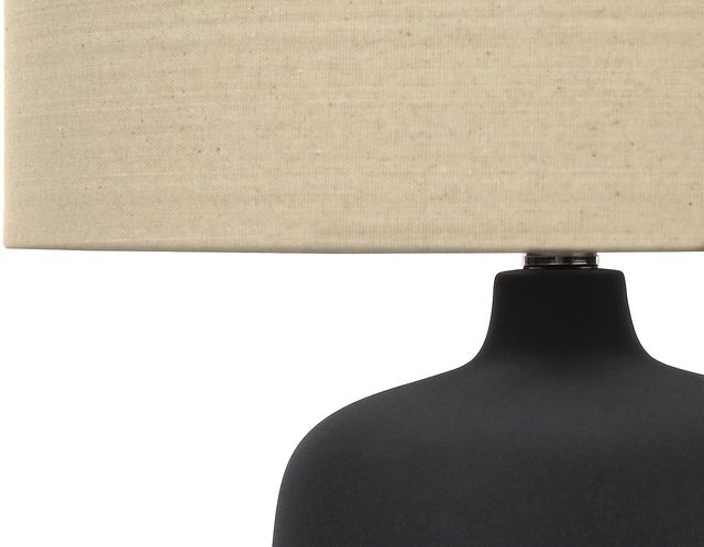 Monarch Specialties Inc. 24"H Black Ceramic Table Lamp-2