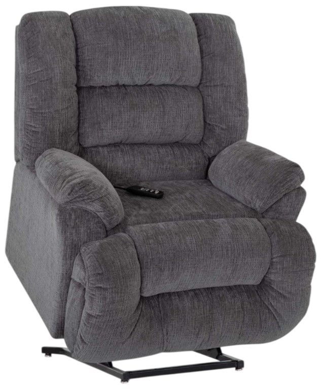 Franklin™ Stockton Badge Charcoal 3-Way Chaise Power Lift Recliner-1