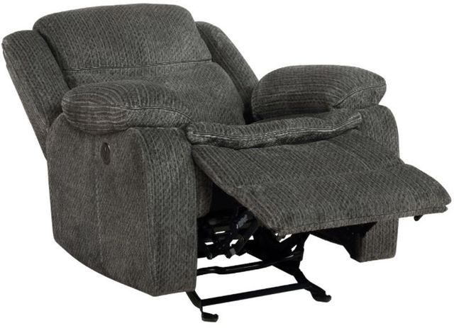 Coaster® Jennings Charcoal Upholstered Power Glider Recliner-1