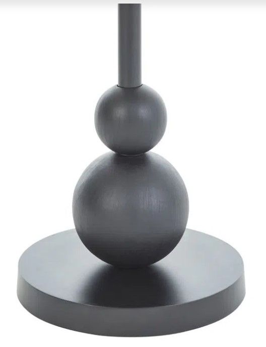 Renwil® Corrine White Marble Top Side Table with Matte Black Base-3
