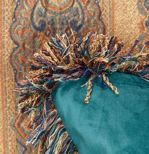 Michael Amini® Grand Masterpiece Blue/Orange/Royal Sienna Settee-3