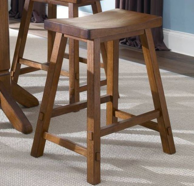 Liberty Furniture Creations II Tobacco 24" Sawhorse Counter Stool-1