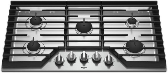 Whirlpool® 36" Stainless Steel Gas Cooktop