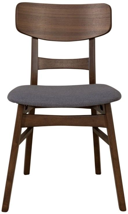 Liberty Furniture Space Savers Gray/Satin Walnut Panel Back Side Chair-2