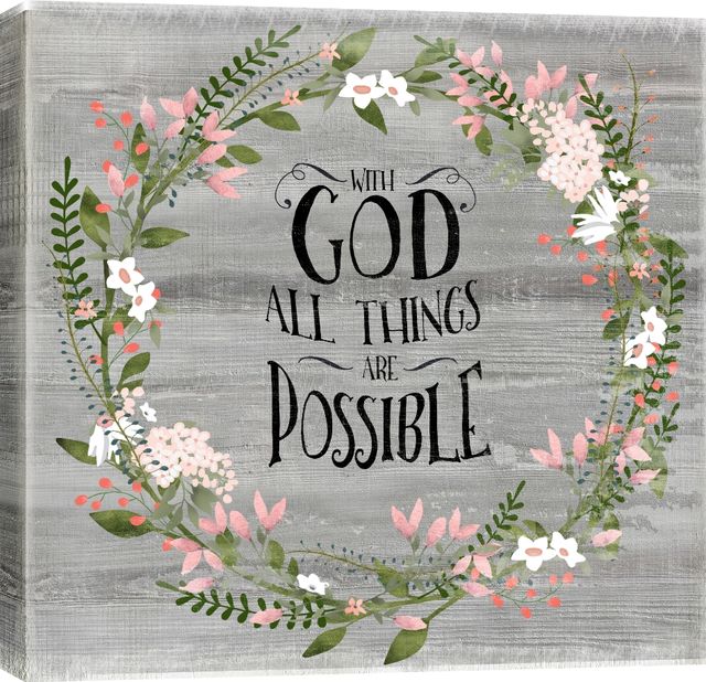 Classy Living Faithful Floral Inspiration Wall Art-0