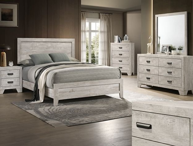 Crown Mark Millie White King Panel Bed-1
