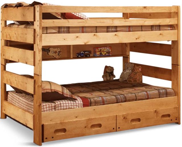 Trendwood Bunkhouse Big Sky Cinnamon Full/Full Bunk Bed with Underdresser