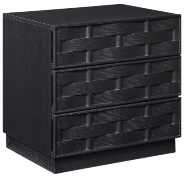 Meridian Furniture Weave Black Nightstand-0