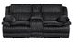 Homelegance® Goodland Black Manual Double Reclining Console Loveseat-2