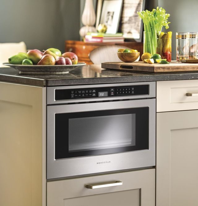 Monogram® 1.2 Cu. Ft. Stainless Steel Drawer Microwave-3