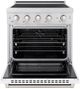 ZLINE Paramount 30" Satin Stainless Steel Pro Style Induction Range with White Matte Door-1