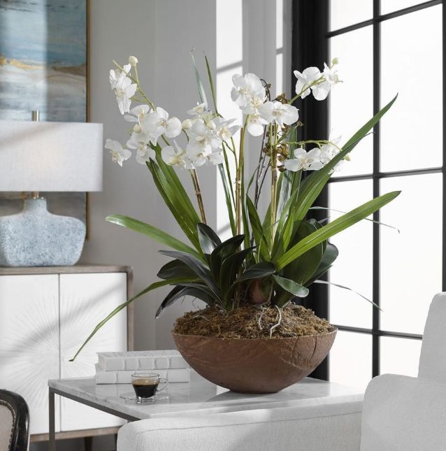 Uttermost® Moth Brown/Green Orchid Planter-3