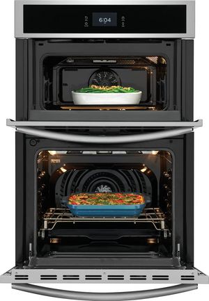 Frigidaire Gallery 27" Smudge-Proof Stainless Steel Oven/Micro Combo Electric Wall Oven