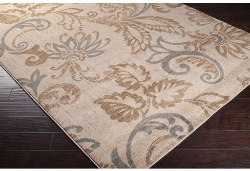 Surya Riley Tan 2'x3' Throw Rug-1
