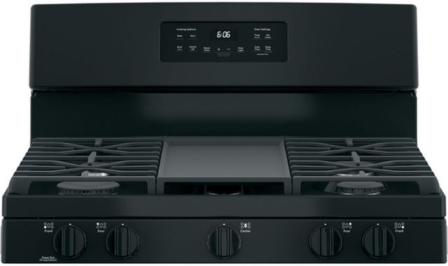 GE® 30" Black Freestanding Gas Range-3