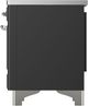 Ilve® Majestic III 36" Graphite Matte Pro Style Induction Range with Solid Door and Chrome Trim-3