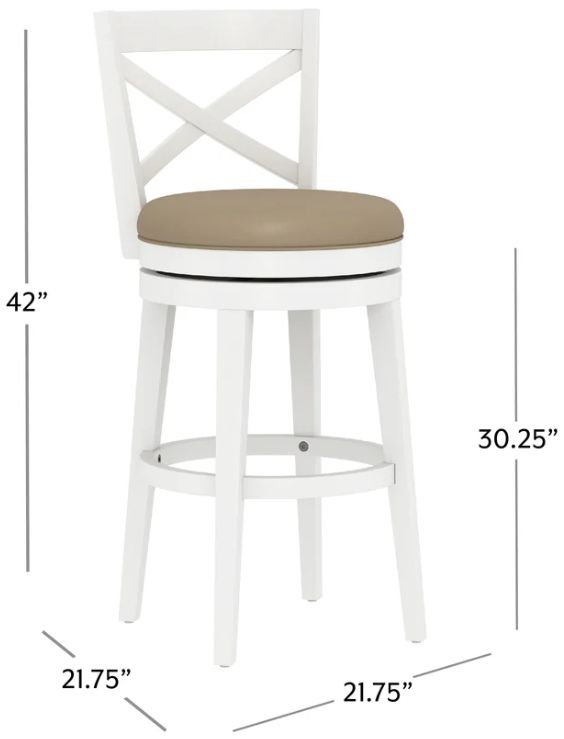 HH2 Home Grace Beige/White Bar Height Stool-2