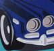 Stylecraft Vintage Car I Black/Blue/Gray Wall Art-1